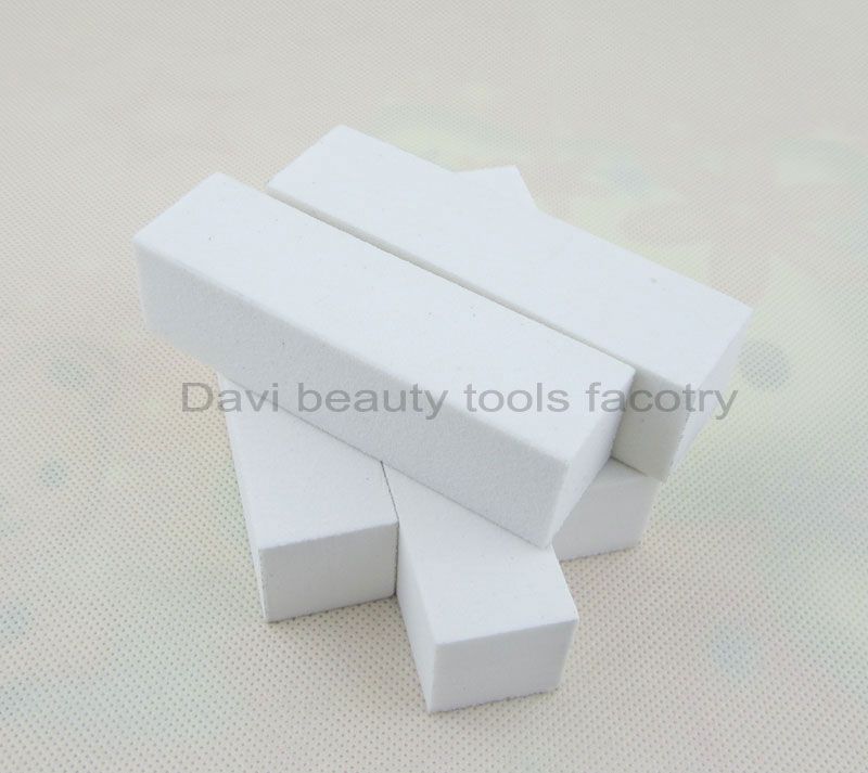 / White Nail Buffer Block Sanding File Acrylic Nails