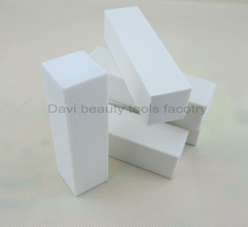 white nail buffer block sanding file acrylic nails