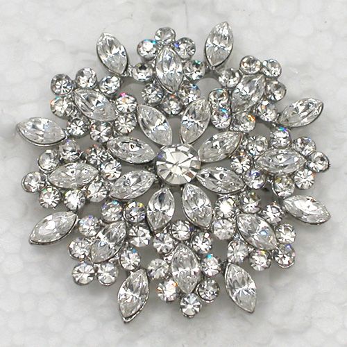 Hurtownia Broszka Rhinestone Marquise Flower Fashion Pin Brooches Wedding Party Prom Biżuteria Prezent C101718