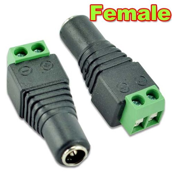 100X 5.5 x 2.1mm 12V //24V DC Female Power Connector Adapter Jack for CCTV Camera