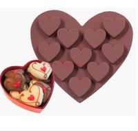 Love Heart Cake Candy Chocolate Decorating Ice Cube Tray Maker Stampo in silicone