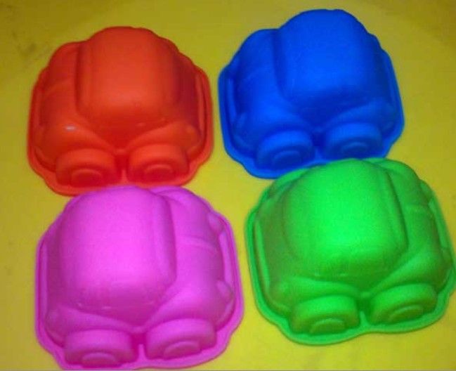 9.5 cm çocuk lehine küçük araba şekli silikon kek kalıp kalıp çörek kılıfları Bebek Duş XB1