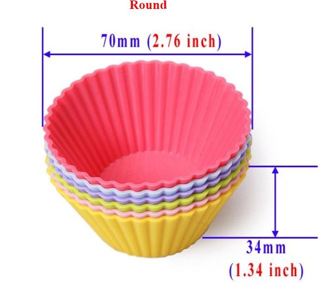 Pudding Cup Silicone Cake Muffin Chocolate Cupcake Case Ten Liner Baking Cup Mold Mold Rose XB1