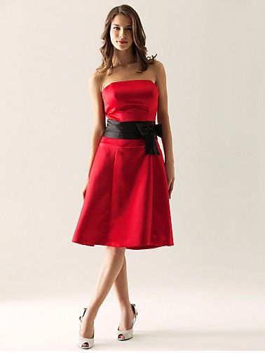 black dress with red bow