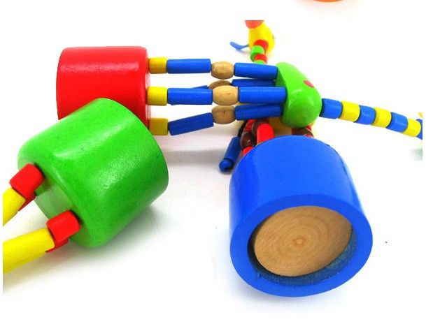 Jouets éducatifs pour bébé en bois coloré dansant girafe marionnette jouets d'apprentissage 18 cm de haut animaux en bois jouets décoration de la maison 4086104