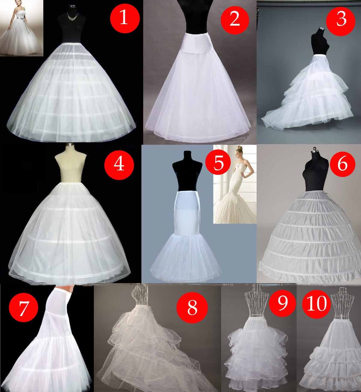 2019 Cheap Bridal Petticoat Wedding Dresses Underskirt For Women Formal Gowns Hot Sale Mermaid / Ball Gown Free Shipping