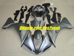 Injection mold Fairings set For 2009 2010 2011 YAMAHA YZF-R1 YZF R1 YZFR1 1000 09 10 11 grey black Fairing kit