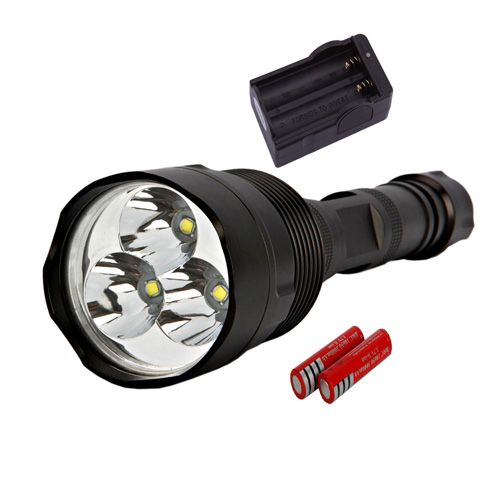 Nuevo 3800 Lumen 3x CREE XM-L T6 LED 5 Modo + 18650 + cargador