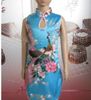 Vestido de noche tradicional de pavo real Cheongsam Party Prom Qipao vestido mezclado 50 pcs / lote # 2520