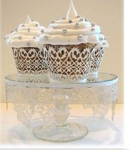 Art paper cup cake wrapper Cricut Lite Cupcake Wrappers Cartridge Lace for wedding party