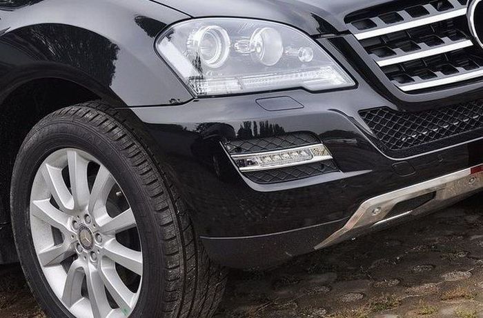 

LED Daytime Running Lights DRL with fog lamp cover, LED Fog Lamp for Mercedes-Benz ML350 2009-11, replacement, fast shipping, White