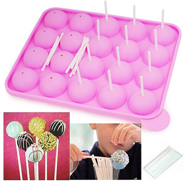 2021 Cake Pops Lollipop Mould Chocolate Baking Tray Pop Mold Party Cookware 20 Sticks From ...