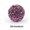 Gratis frakt Purple 10mm Micro 3K2J Pave CZ Disco Ball Crystal Bead.Best Bead Smycken.