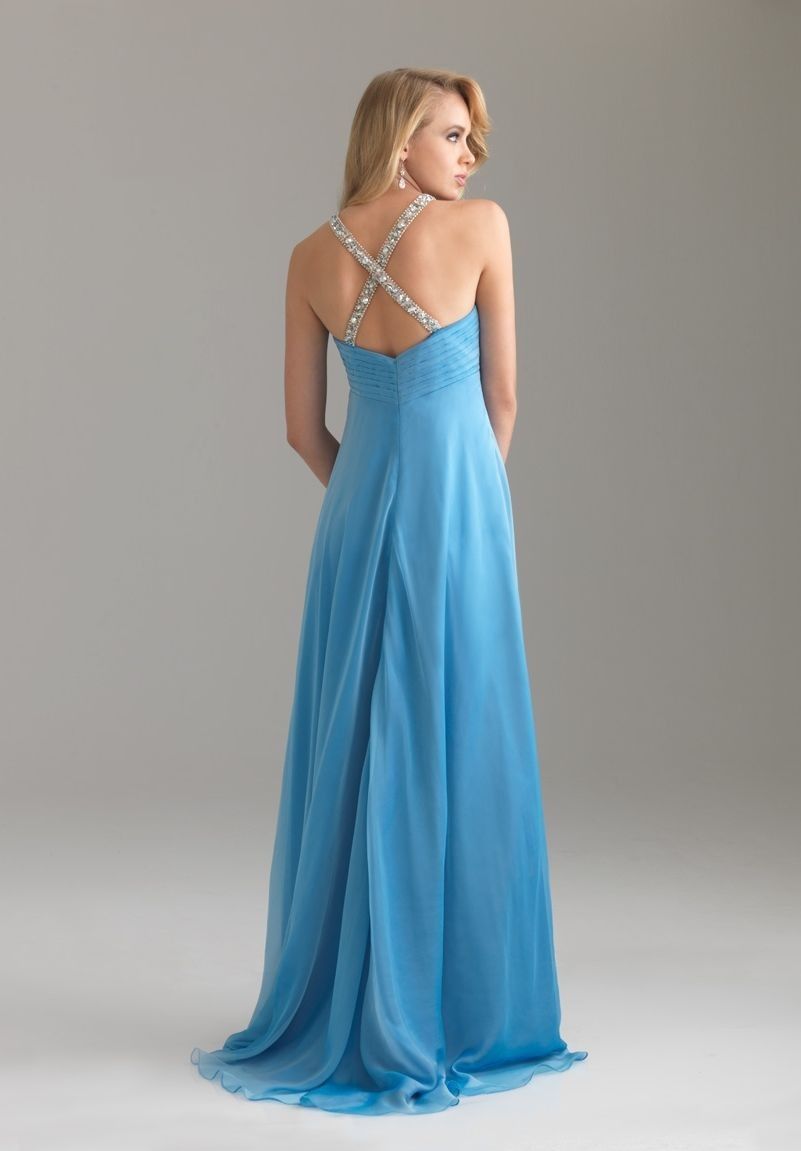 Prom Dresses Chiffon Halter Empire Long Evening Dresses Party Dresses ...