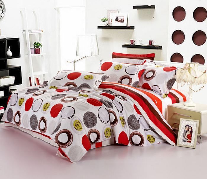 Round Modern Pattern Bedding Set Duvet Cover Queen King Bed Sheet