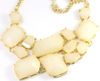 Low prices Chunky Chain Candy Resin Geometry Drop Pendants Golden Bib Necklace 5pcs