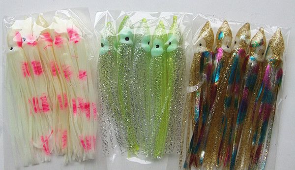 4-4.5inch Octopus Skirt Bait Fishing Lure Fishing Tackle Trolling Bait Soft Bait Game Lure for Salt or Fresh Water Fish