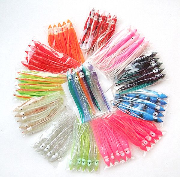 4-4.5inch Octopus Skirt Bait Fishing Lure Fishing Tackle Trolling Bait Soft Bait Game Lure for Salt or Fresh Water Fish