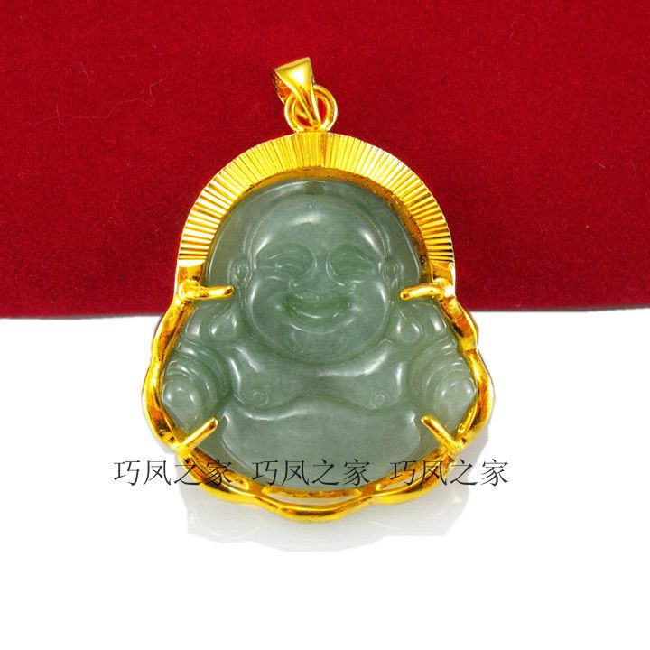 Whole Gold Pendant Jade Buddha 24k Bag Large Diamond Circle Necklace Amber From Annestyle 30 Dhgate Com - Jade Buddha Pendant 24k Gold