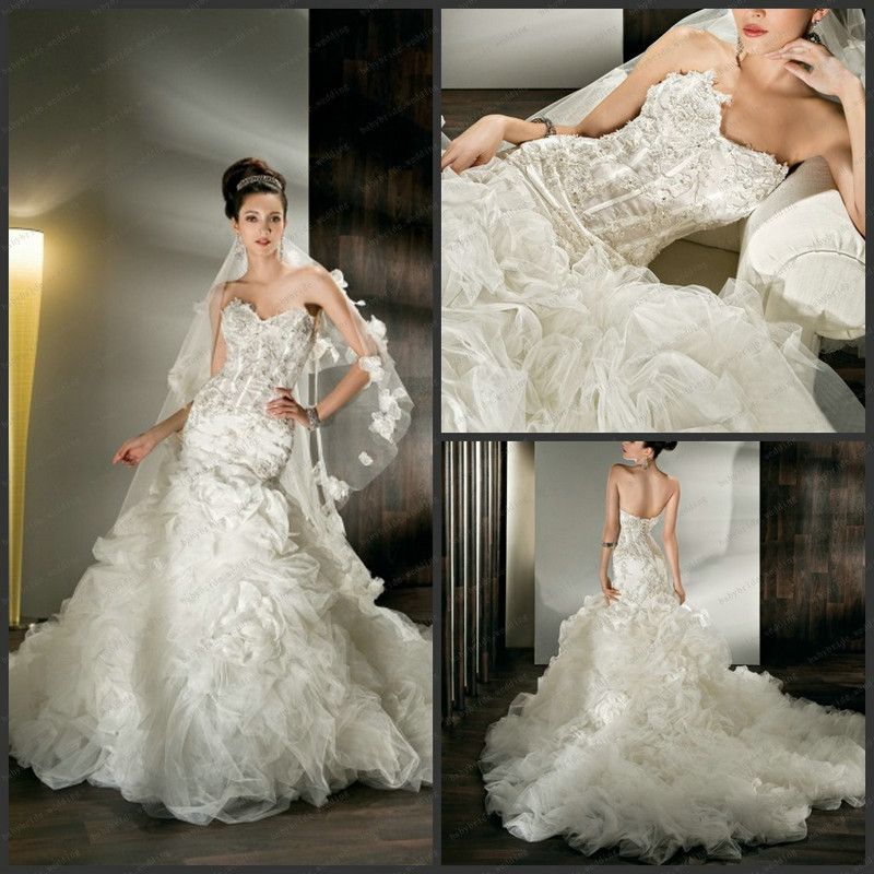 drop waist corset wedding dress