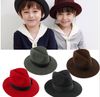 Модные девочка cap kid войлок шляпа простого переплетения дети cap осень детские аксессуары 2013 мальчик шляпа