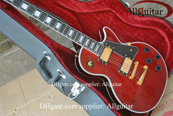 

Редкий Custom Shop 1958 VOS Wine Red черное дерево гриф электрогитара золото импортного обору