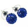 gute Mixed 60 teile / los 12 Farbe Jeder 5 Paar 10mm Clay Strass Kristall Eearring. Beste Studs Lot