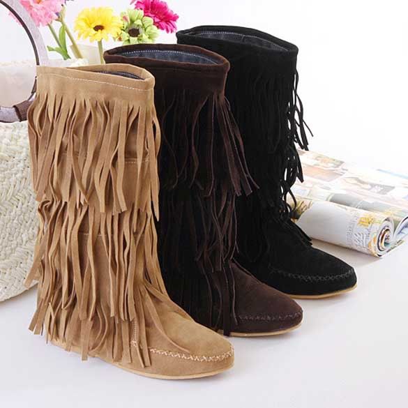 shoes with fringe tassels