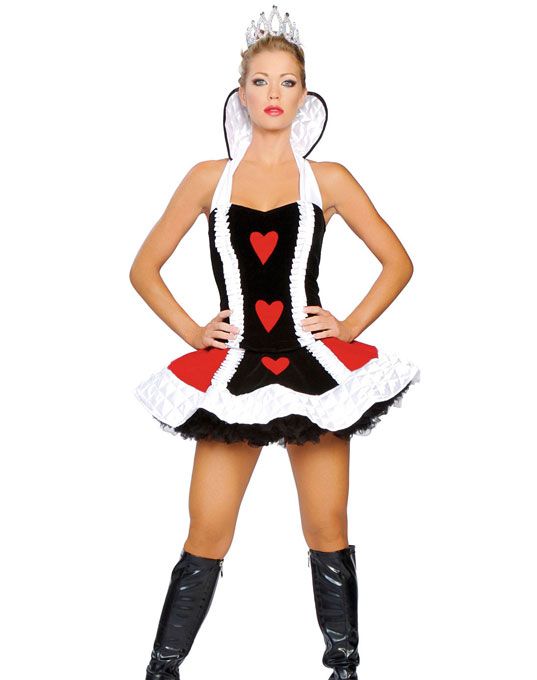 Cosplay Queen Of Hearts Deluxe Costume Plus Size Sexy Costumes For Women Ruffled Top Skirt Crown H39084 From Guixiu, $18.28 | DHgate.Com