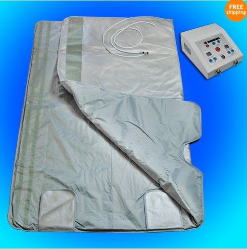 New model 2 Zone FIR Sauna FAR INFRARED BODY SLIMMING SAUNA BLANKET heating therapy Slim Bag SPA WEIGHT LOSS body detox machine