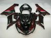 Motorcykel Fairings Set för Kawasaki Ninja ZX6R 05 06 Bodywork ZX-6R 636 ZX 6R 2005 2006 Red Black Fairing Body Kit KG71