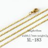 5 pcs/lot délicat 2.7mm charme fille bijoux plaqué or chaîne en acier inoxydable collier 17.7 '' xl-183