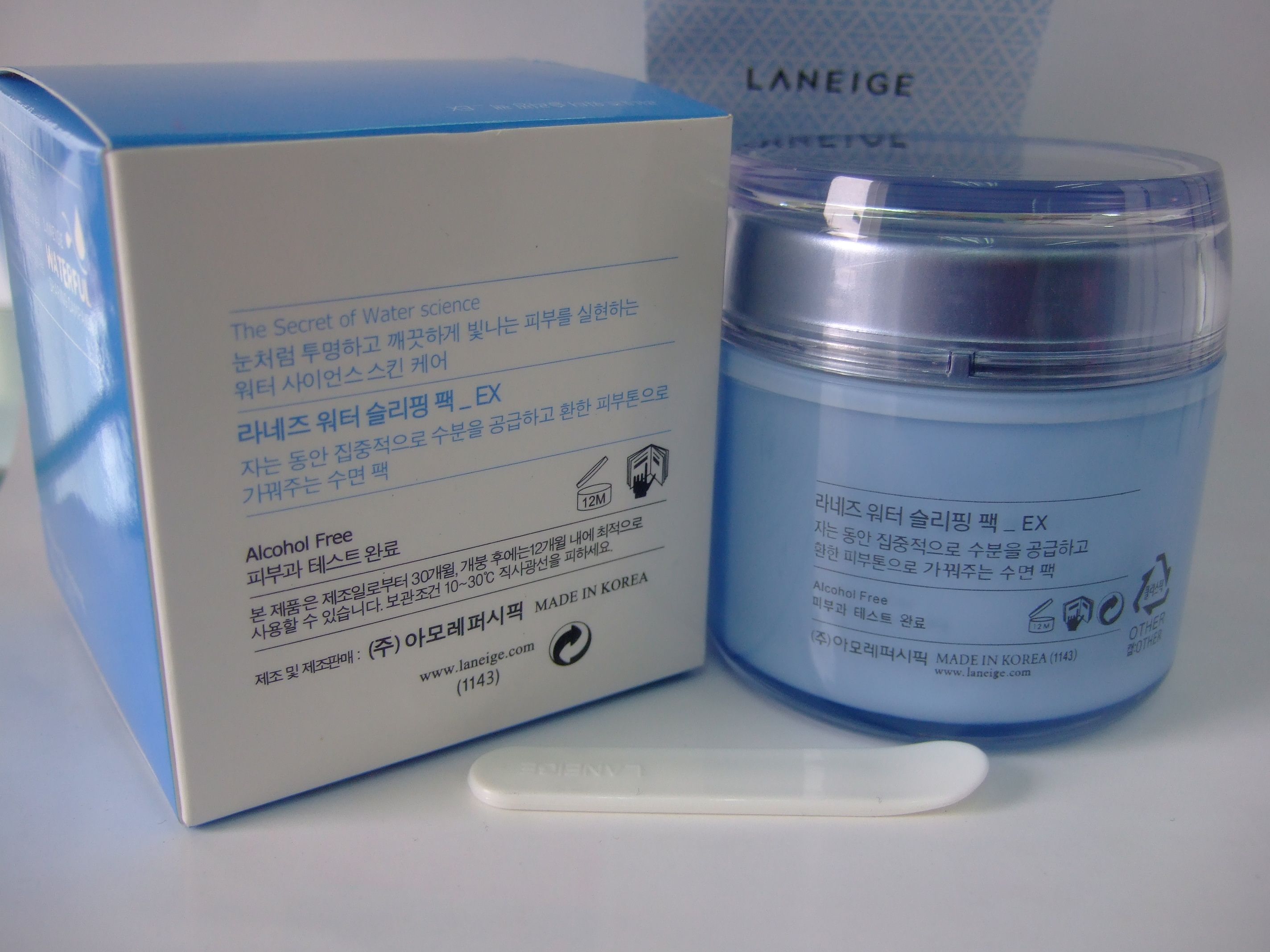 Laneige Water Sleeping Facial Mask Pack_ex Crystal Clear Hydrated Skin With Water Science 80ml