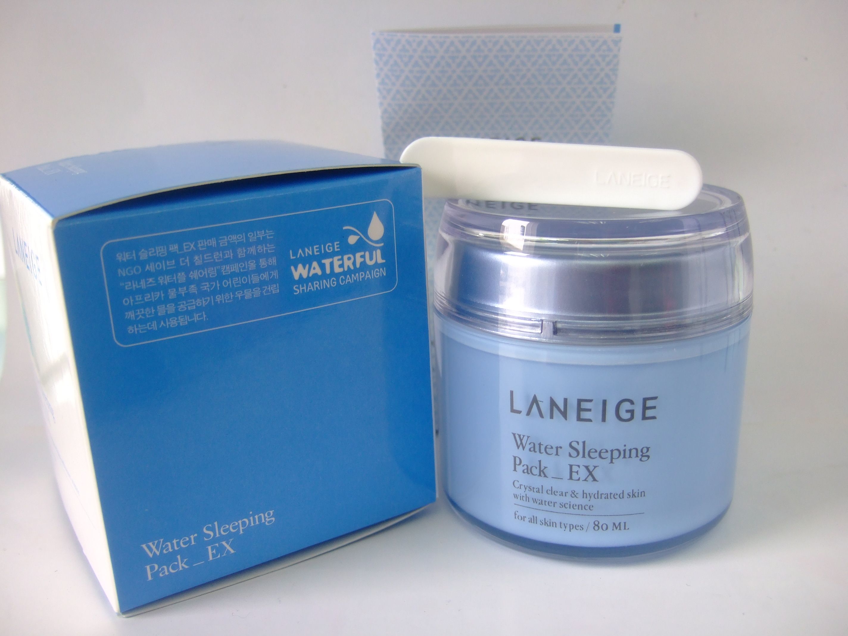 Laneige Water Sleeping Facial Mask Pack_ex Crystal Clear Hydrated Skin With Water Science 80ml