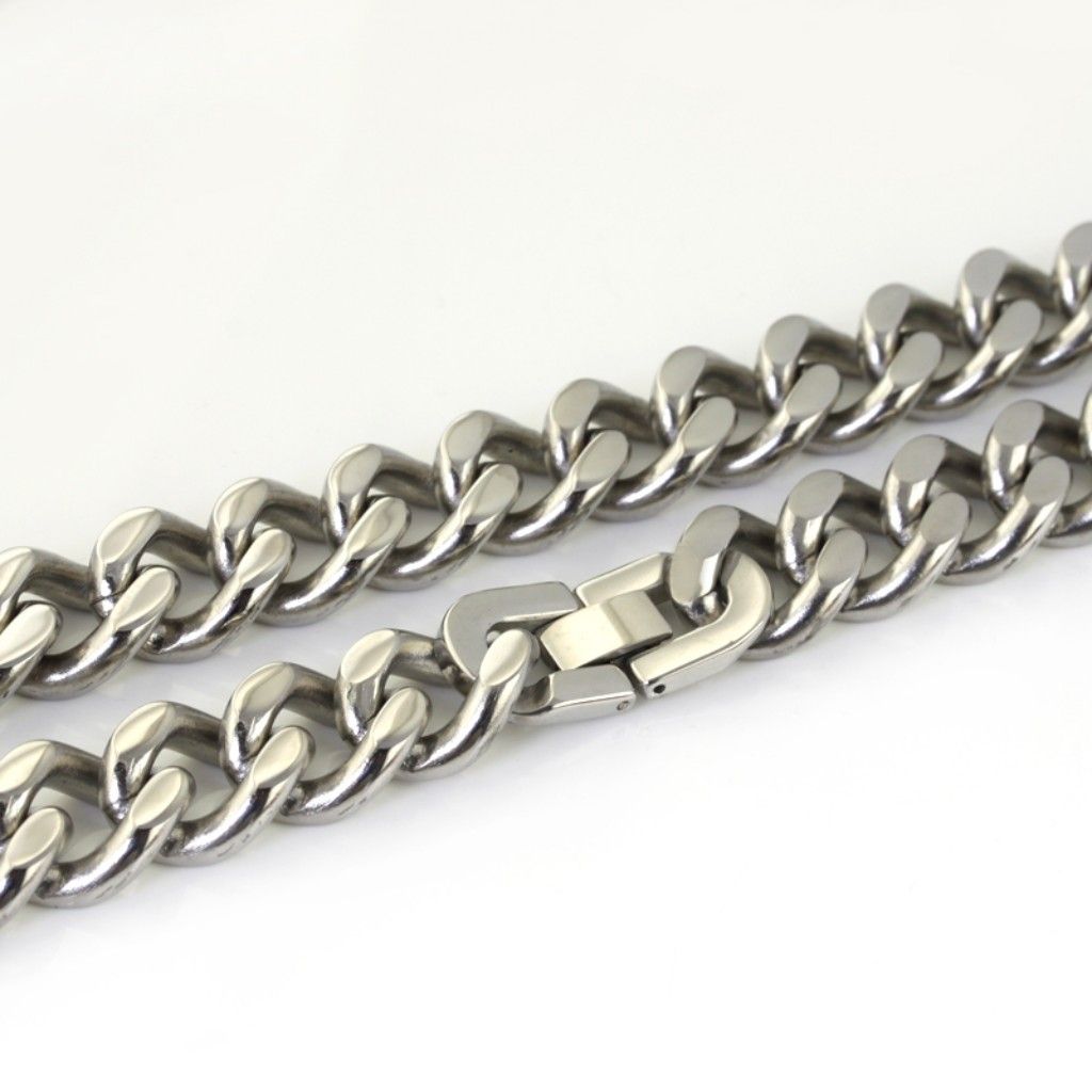 1pcs 15mm huge heavy slap-up men shinying jewelry silver Stainless steel link chain necklace 213.5g