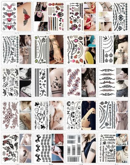 200 stuks 9517 cm tijdelijke lippen tatoeages waterdichte body mix ontwerp tattoo stickers1572102