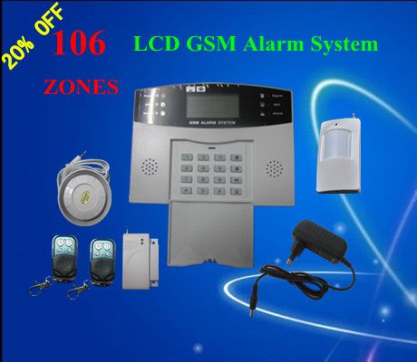 Yüksek Kalite GSM Kablosuz Hırsız Alarm Ev Güvenlik Sistemleri Ses + LCD Auto Dialer S214