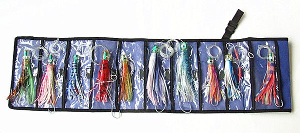 Octopus rok baits zee trolling lokken zachte vissen lokt China tackle tas hars hoofd met haaklijn 10 stuks gemengd pak met tas