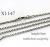 10 stks / partij 2mm Unique Light Unisex Sieraden Silver Rvs Small Box Chain Nckelace21.6 ''