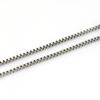 10 pièces/lot 2mm lumière unique unisexe bijoux argent acier inoxydable petite boîte chaîne nckelace21.6''