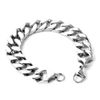 Free Ship high-grade Huge Men's casting Stainless Steel Curb Shining 22CM Bracelet Bangle SS--073