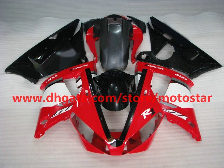 Red white injeciton for YAMAHA fairings 2000 2001 YZF-R1 00 01 YZFR1 YZF1000 YZF R1 fairing kit R1G6