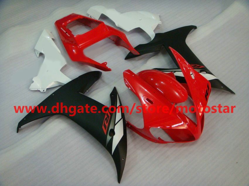 2002 2003 için Kırmızı/Beyaz/Siyah Fairings YZF R1 YZF-R1 02 03 YZFR1 1000 YZF1000 ENAHA SİBİ 2 Hediyeler