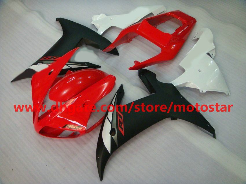 Red/White/Black Fairings لعام 2002 2003 YZF R1 YZF-R1 02 03 YZFR1 1000 YZF1000 FAIRING KIT 2 GIFTS