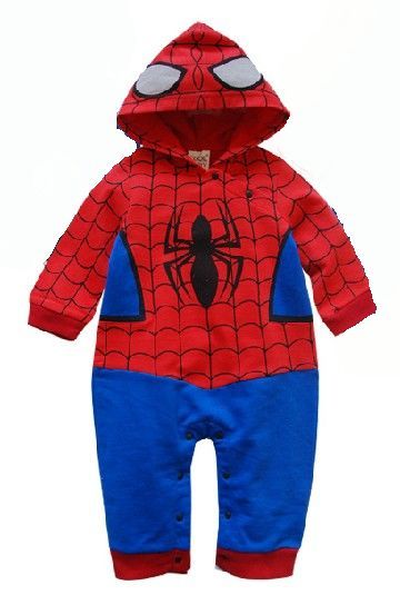 1 a 3 años, el BEBÉ de la Moda, la ropa Hermosa spiderman modelado de bebé