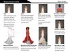 Bliski Wschodnie Sukienki Celebrity 2015 Inspirowane przez Myriam Fares Koronki Appliqued Szyfonowe Sukienki z 3/4 Długim rękawami