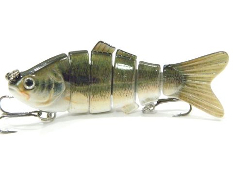 Fishing Lures 8 Segment Fish Bass Minnow Swimbait Tackle Hook Lure Crank Bait US