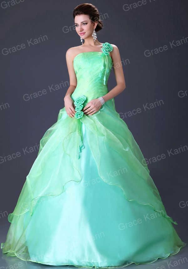 beautiful green wedding dresses