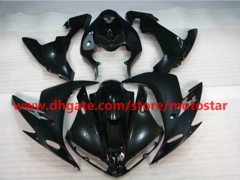 For 2004 2005 2006 YAMAHA YZF-R1 04 05 06 YZFR1 YZF1000 YZF R1 gloss & flat black fairings kit GF4K