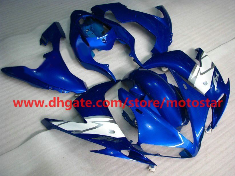 custom fairings for 2004 2005 2006 YAMAHA YZF-R1 04 05 06 YZFR1 YZF R1 blue white fairing kit